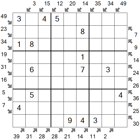 Little Killer Sudoku - Easy