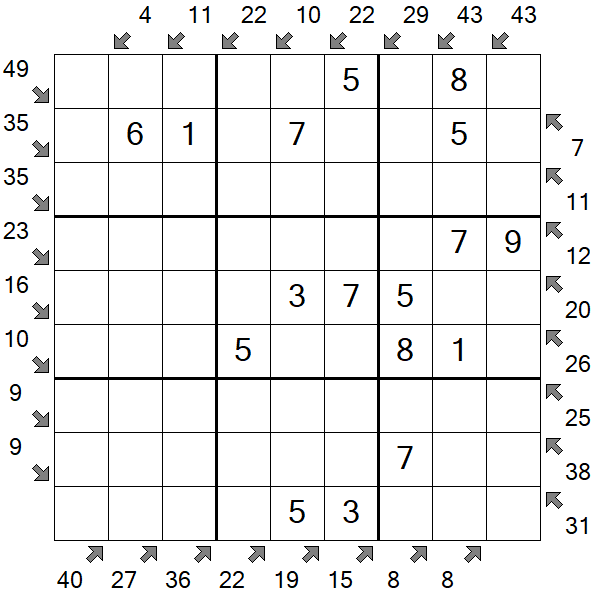 Little Killer Sudoku - Einfach