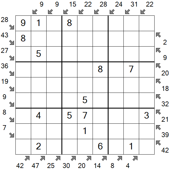 Little Killer Sudoku - Einfach
