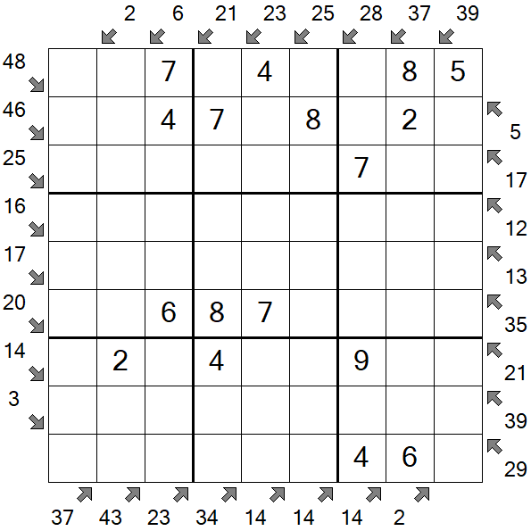 Little Killer Sudoku - Einfach