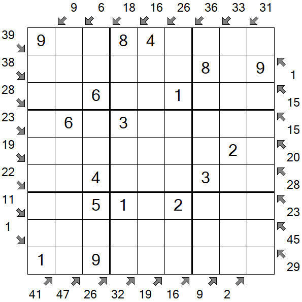 Little Killer Sudoku - Einfach