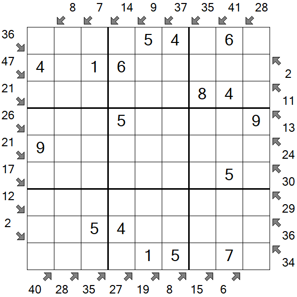 Little Killer Sudoku - Einfach