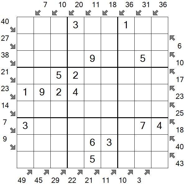 Little Killer Sudoku - Einfach