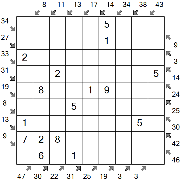 Little Killer Sudoku - Easy