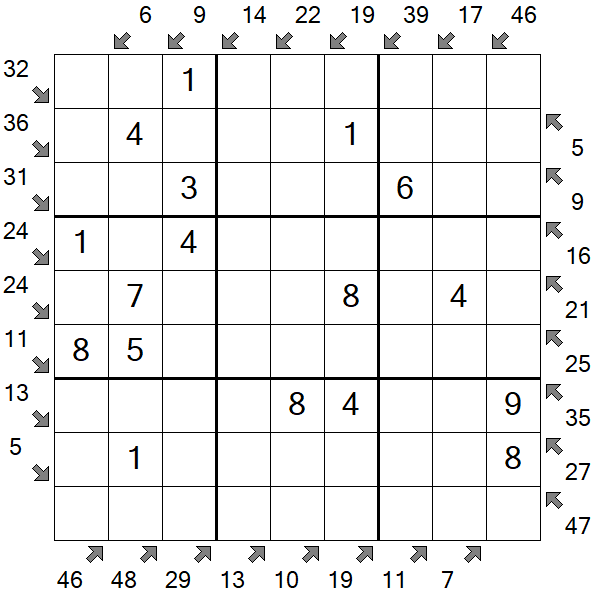Little Killer Sudoku - Fácil