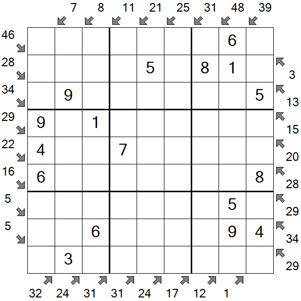 Little Killer Sudoku - Einfach