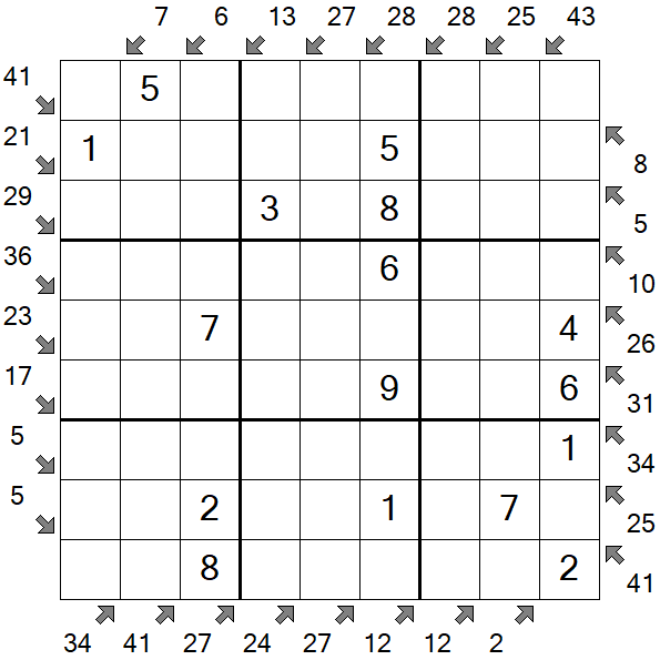 Little Killer Sudoku - Einfach