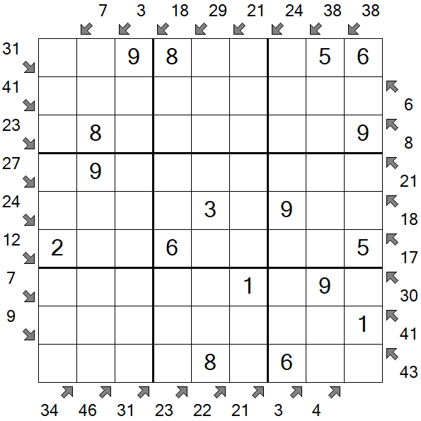 Little Killer Sudoku - Einfach