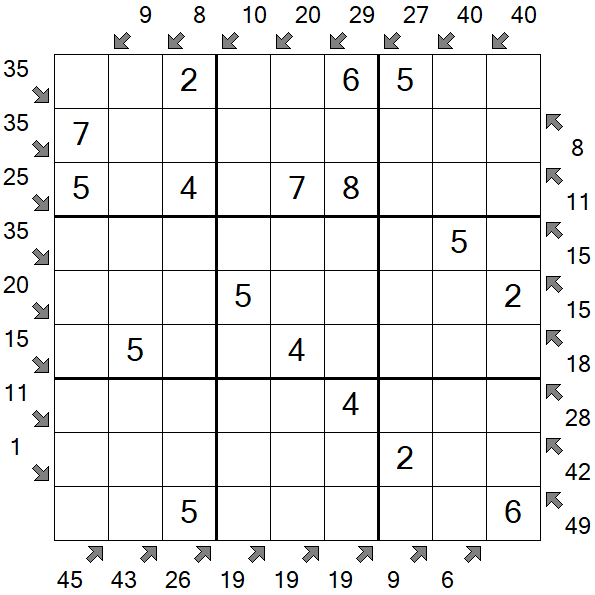 Little Killer Sudoku - Einfach