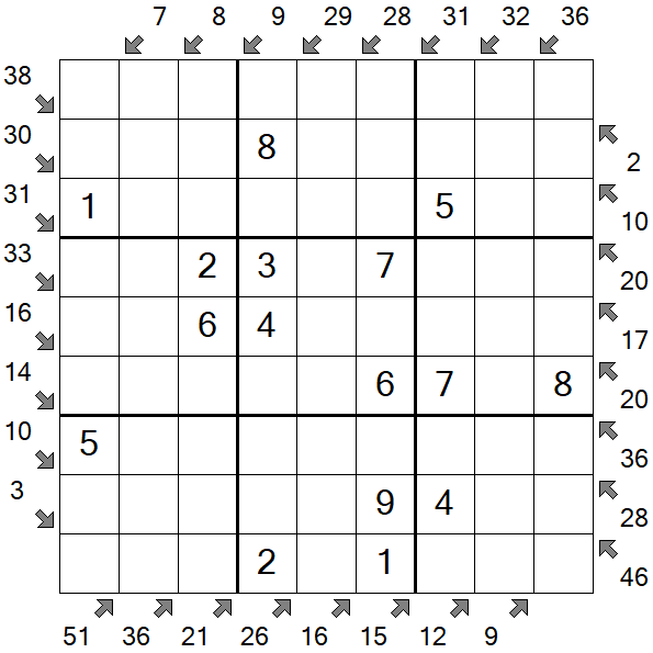 Little Killer Sudoku - Einfach