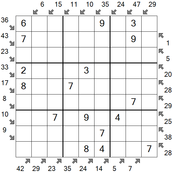 Little Killer Sudoku - Einfach