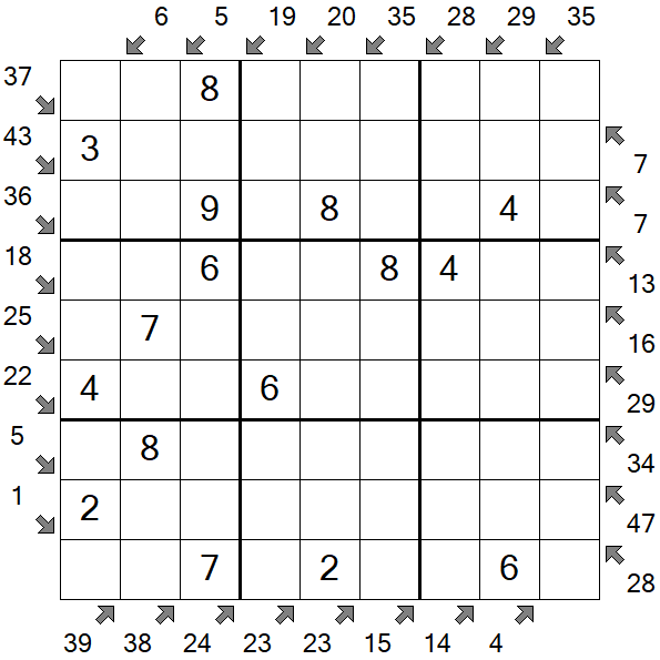 Little Killer Sudoku - Easy