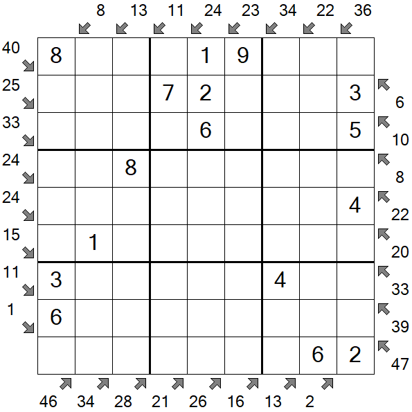 Little Killer Sudoku - Fácil