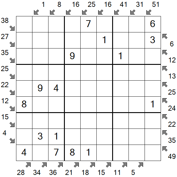 Little Killer Sudoku - Fácil
