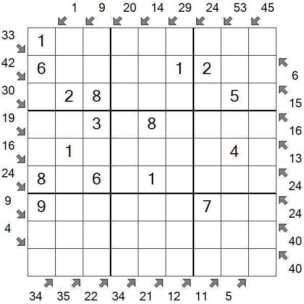 Little Killer Sudoku - Fácil