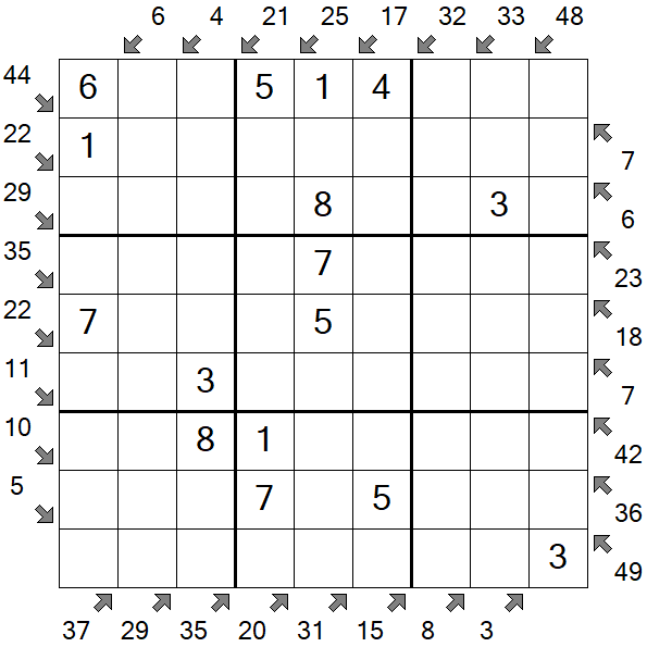 Little Killer Sudoku - Fácil
