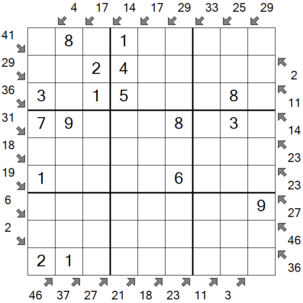Little Killer Sudoku - Fácil