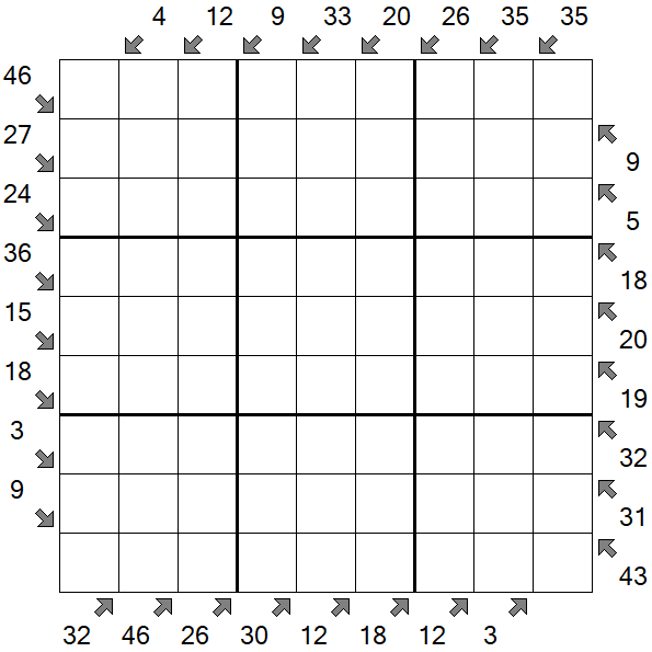 Little Killer Sudoku - Difficile