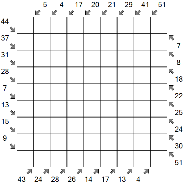 Little Killer Sudoku - Difficile