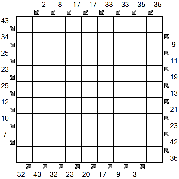 Little Killer Sudoku - Difficile