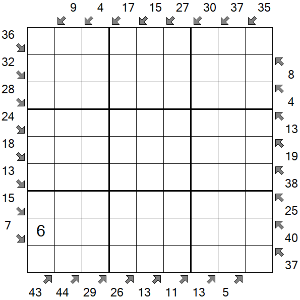 Little Killer Sudoku - Difficile