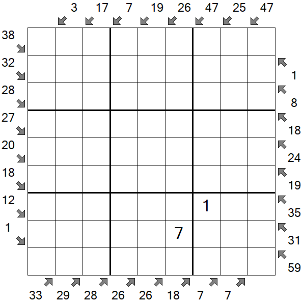 Little Killer Sudoku - Difficile