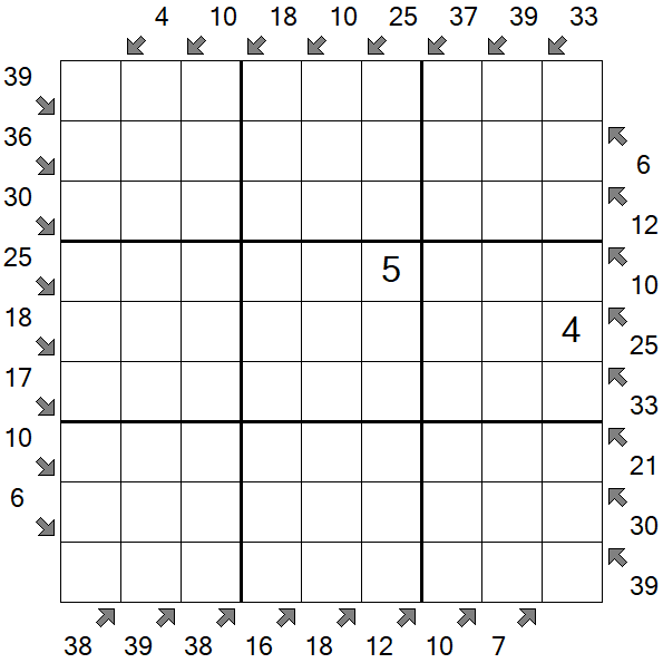 Little Killer Sudoku - Difficile