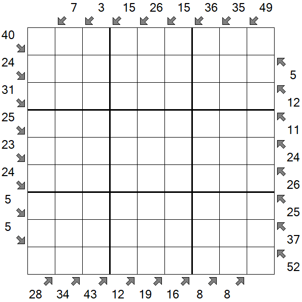Little Killer Sudoku - Difficile