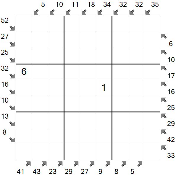 Little Killer Sudoku - Difficile
