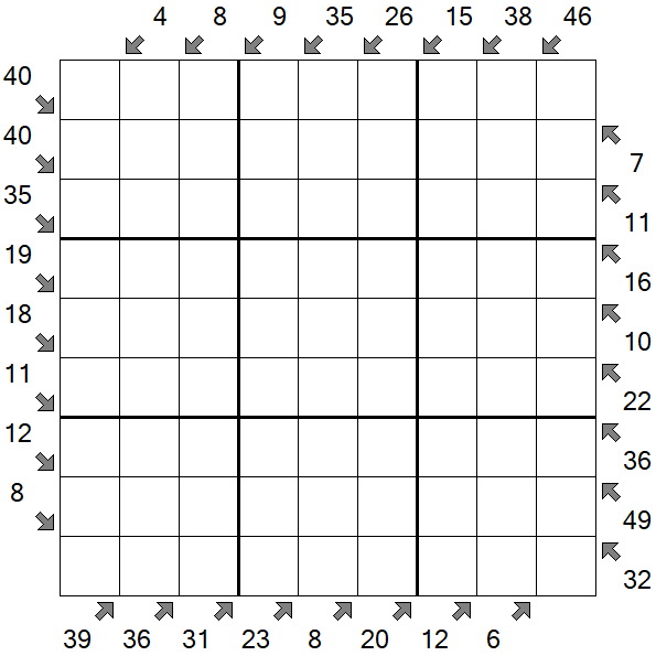 Little Killer Sudoku - Difficile