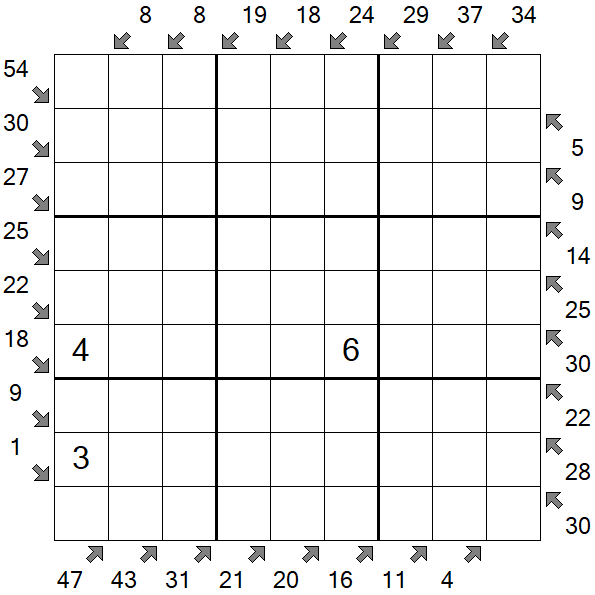 Little Killer Sudoku - Difficile