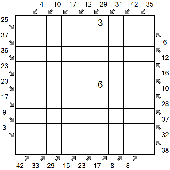 Little Killer Sudoku - Difficile