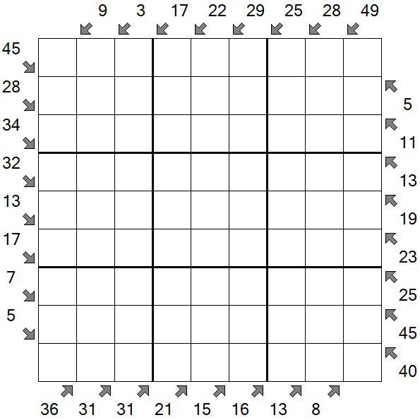 Little Killer Sudoku - Difficile