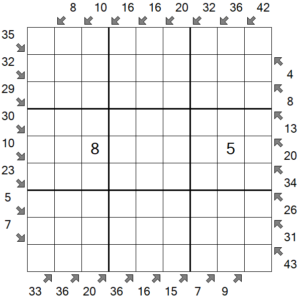 Little Killer Sudoku - Hard