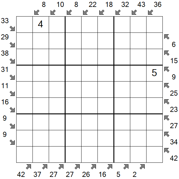 Little Killer Sudoku - Difícil