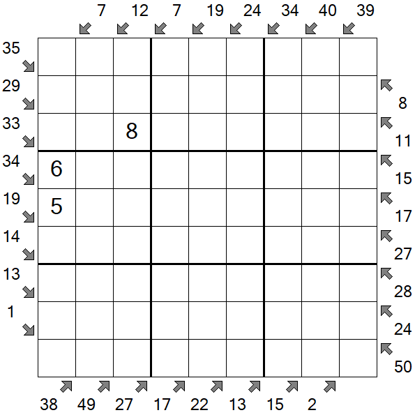 Little Killer Sudoku - Hard