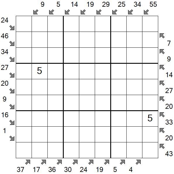 Little Killer Sudoku - Schwierig
