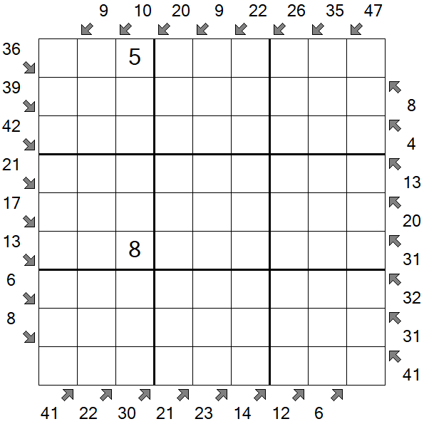 Little Killer Sudoku - Difícil