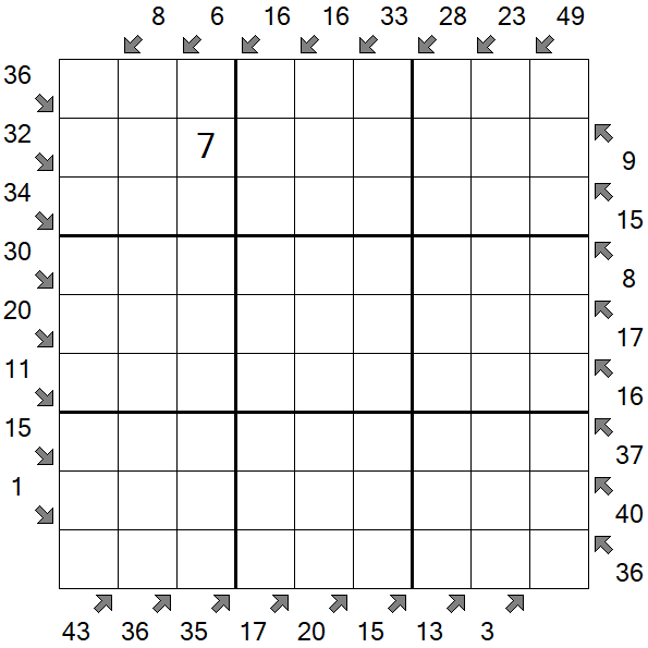 Little Killer Sudoku - Schwierig