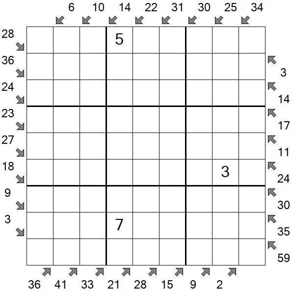 Little Killer Sudoku - Difficile