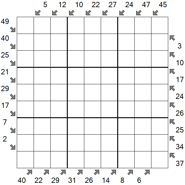 Little Killer Sudoku - Difficile