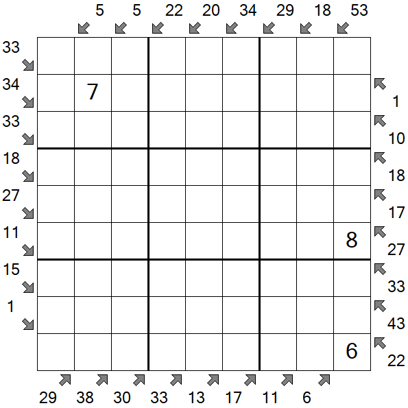 Little Killer Sudoku - Difícil