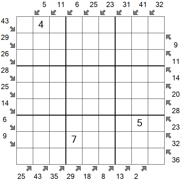 Little Killer Sudoku - Difícil