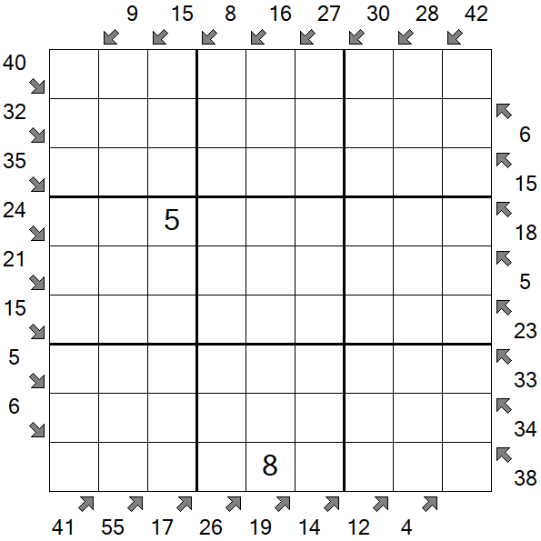 Little Killer Sudoku - Difícil