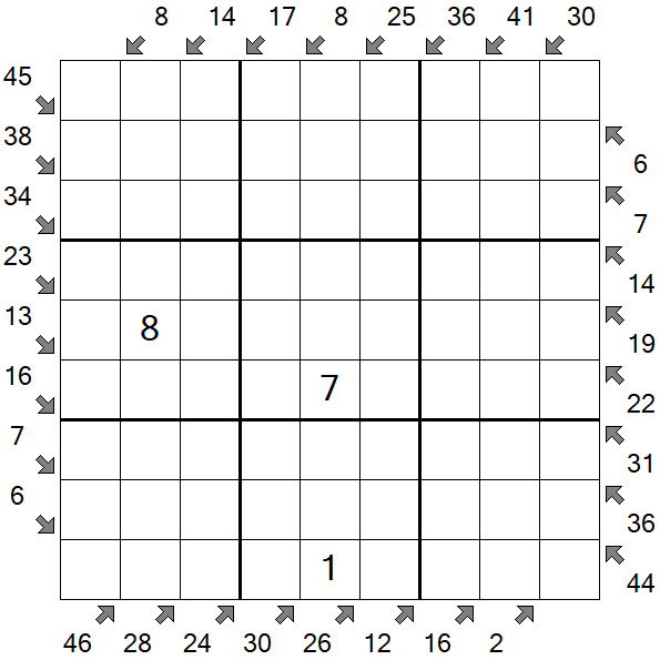 Little Killer Sudoku - Difícil