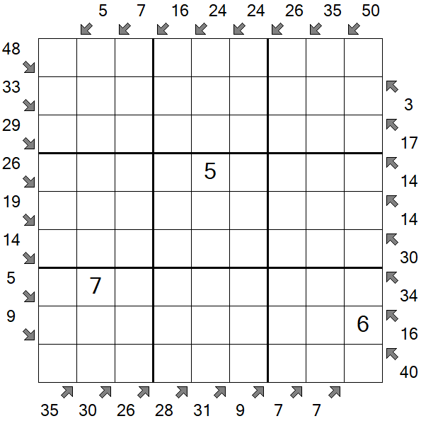 Little Killer Sudoku - Difícil