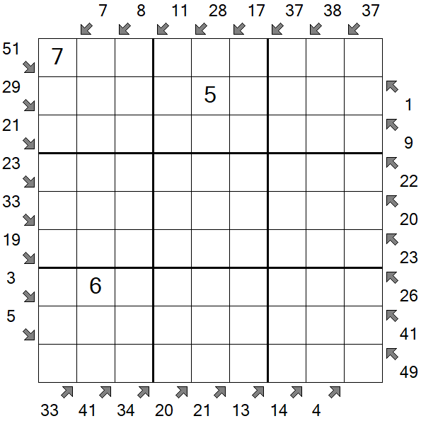 Little Killer Sudoku - Difícil