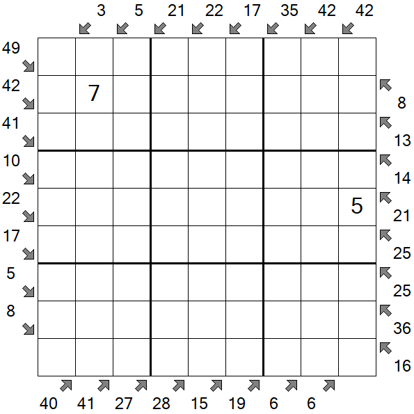 Little Killer Sudoku - Schwierig