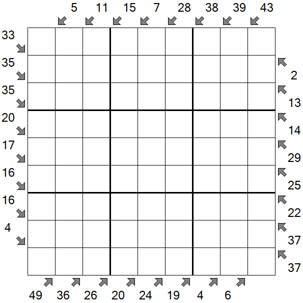 Little Killer Sudoku - Difficile