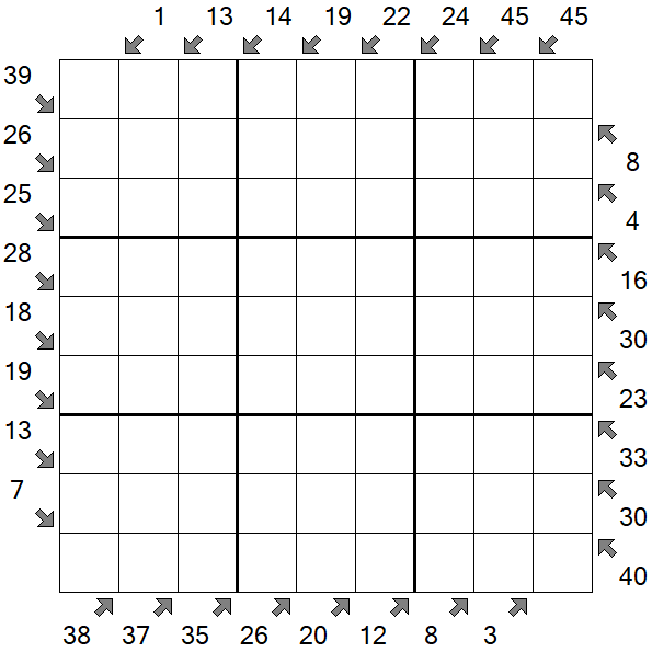 Little Killer Sudoku - Difficile